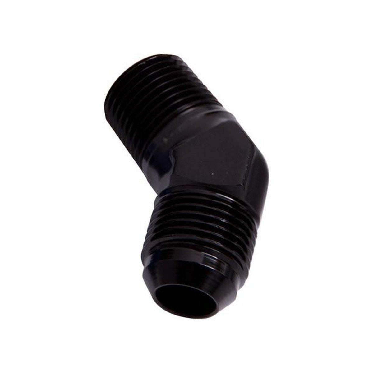Aeroflow AF823-10BLK Male 45Deg 1/2" Npt To -10AN Black