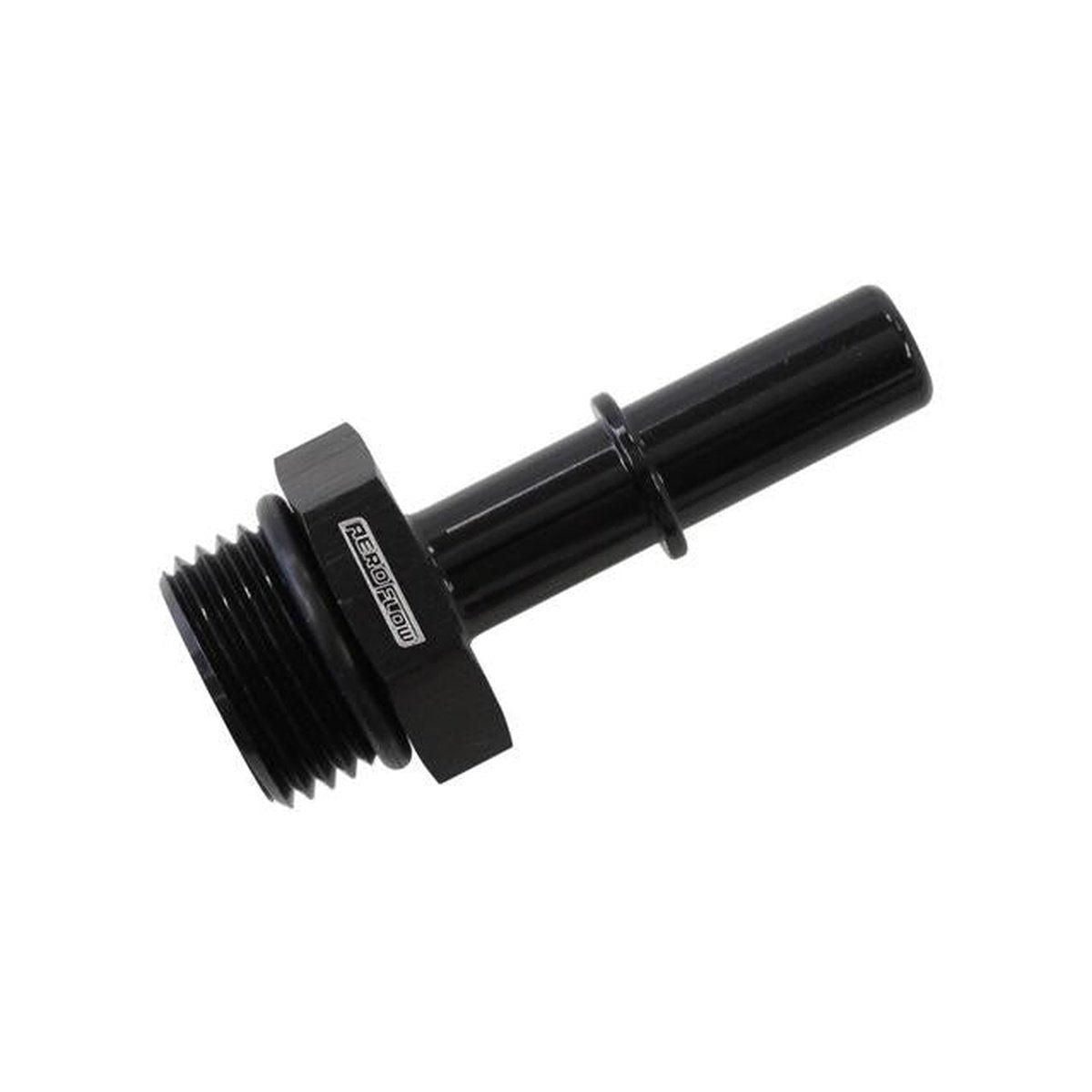 Aeroflow Push On 3/8" EFI Fitting To -8 ORB Male Black