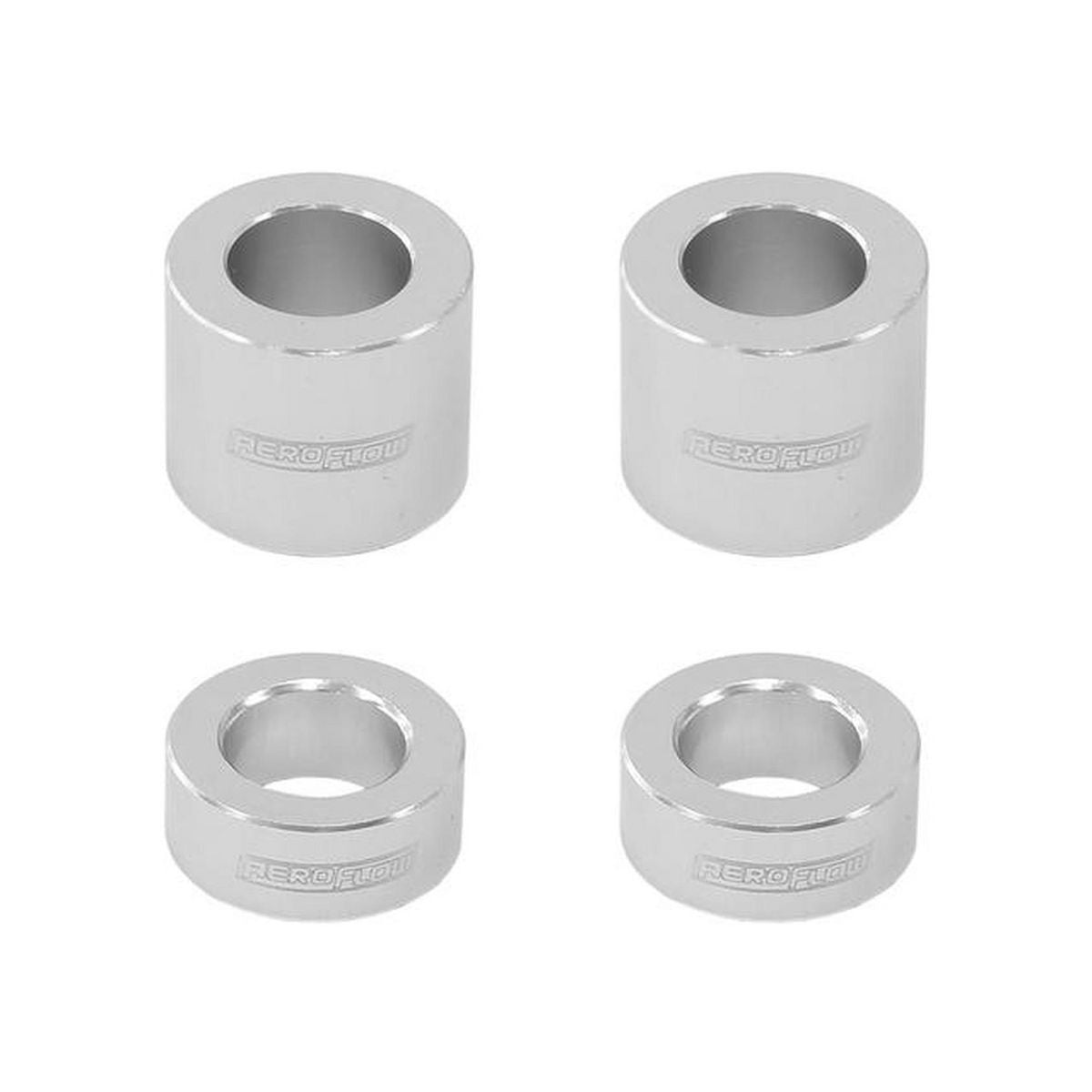 Aeroflow Billet Bolt Spacers Silver M6 1/4" 4 Pack