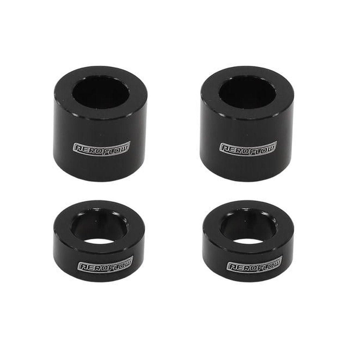Aeroflow Billet Bolt Spacers Black M10 3/8" 4 Pack