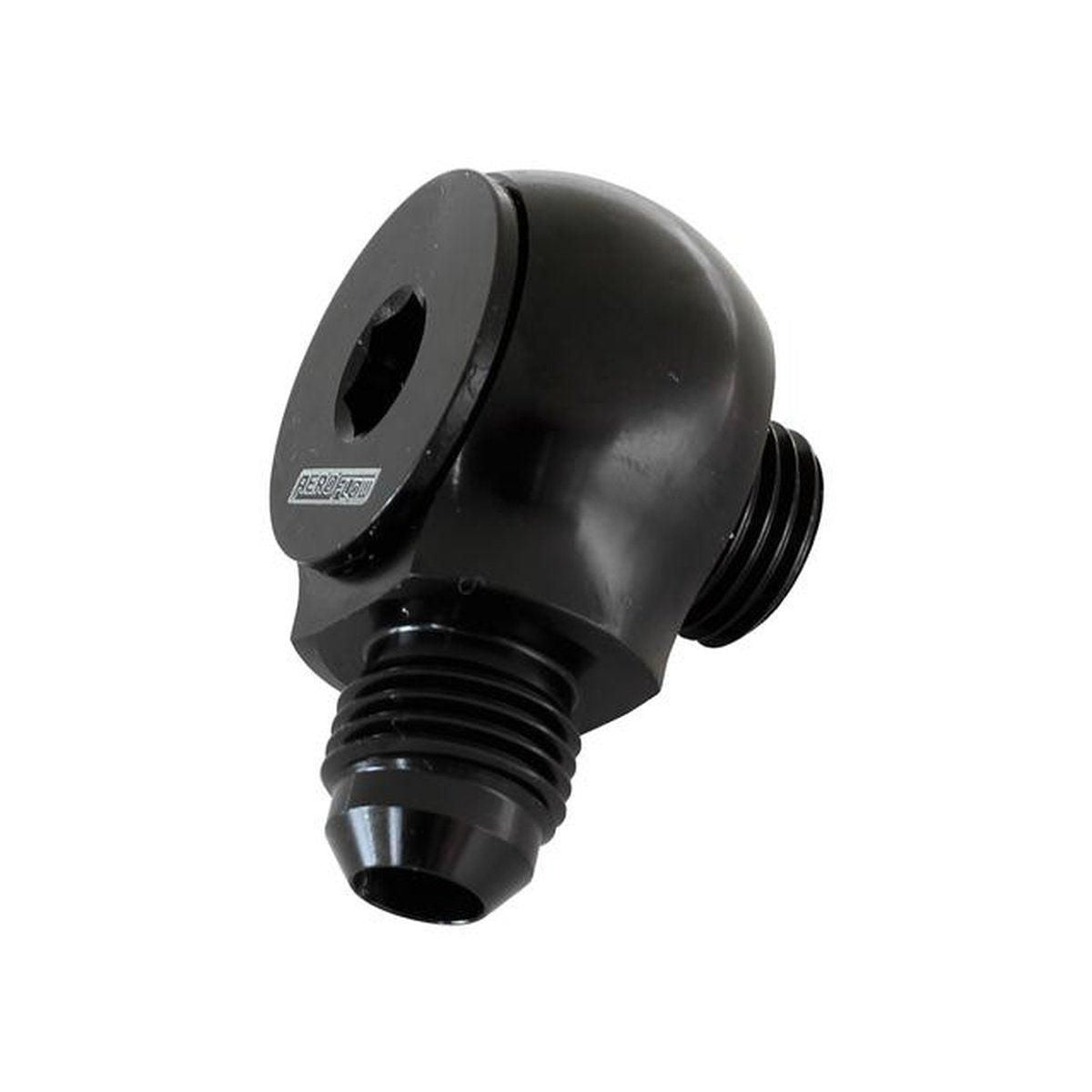Aeroflow AF909-08BLK Slimline -8ORB To -8AN 90Deg fits Use In Tight Radius Area
