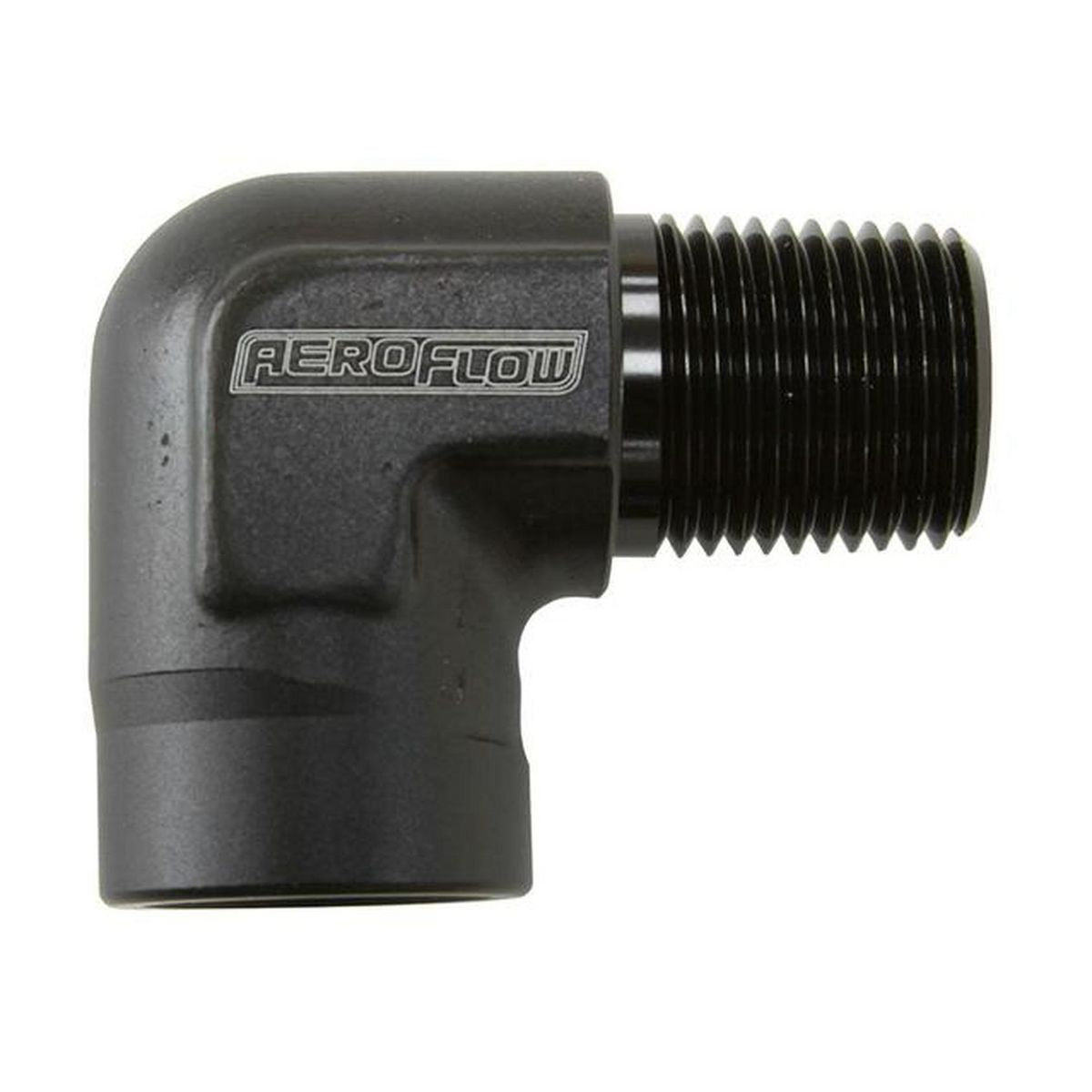 Aeroflow AF914-04BLK 90Deg Female - Male Elbow 1/4 Npt Black