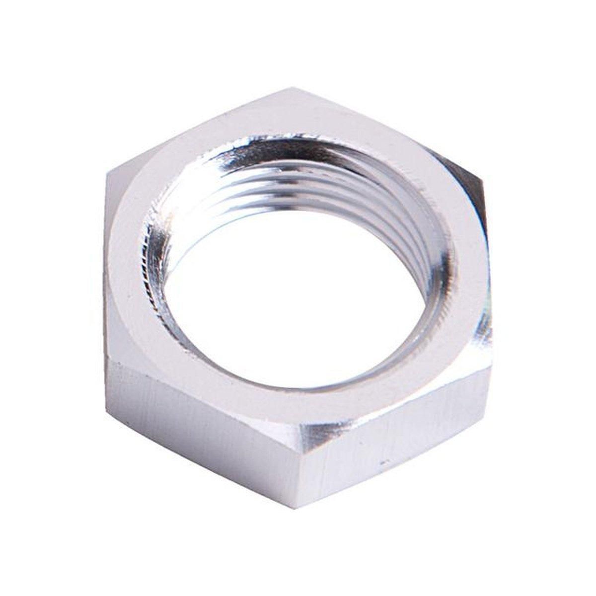 Aeroflow AF924-08S Bulkhead Nut -8AN Silver Single Nut