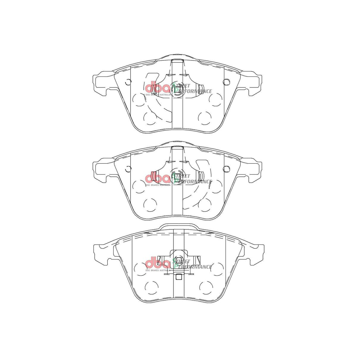 DBA Street Performance Brake Pad Set Front DB2176SP