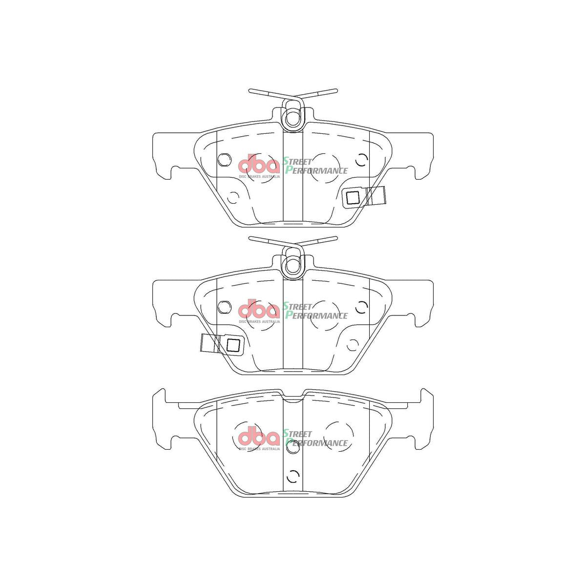 DBA Street Performance Brake Pad Set Rear DB2398SP
