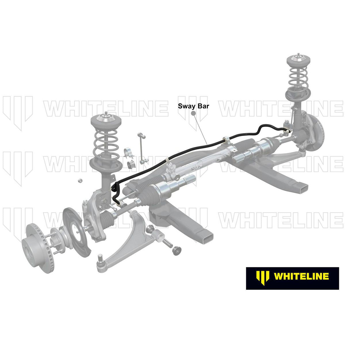 Whiteline BWF19XZ Sway Bar 24mm X HD Blade Adjustable fits Audi A3/VW Golf Mk5/Mk6