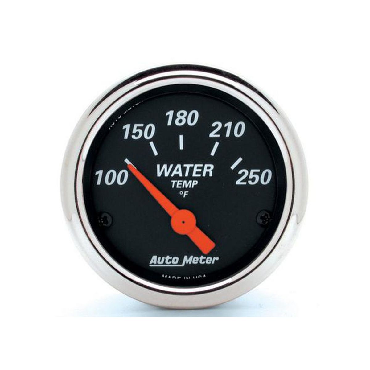 Autometer Designer Black 2-1/16in Water Temp Gauge 100-250F Short Sweep Electric AU1436