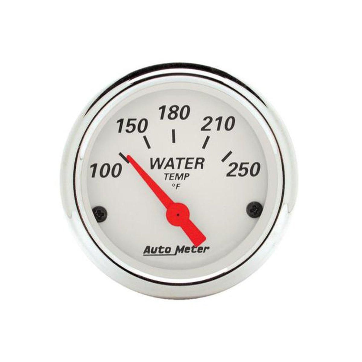 Autometer Arctic White 2-1/16in Water Temp Gauge 100-250F Short Sweep Electric AU1337