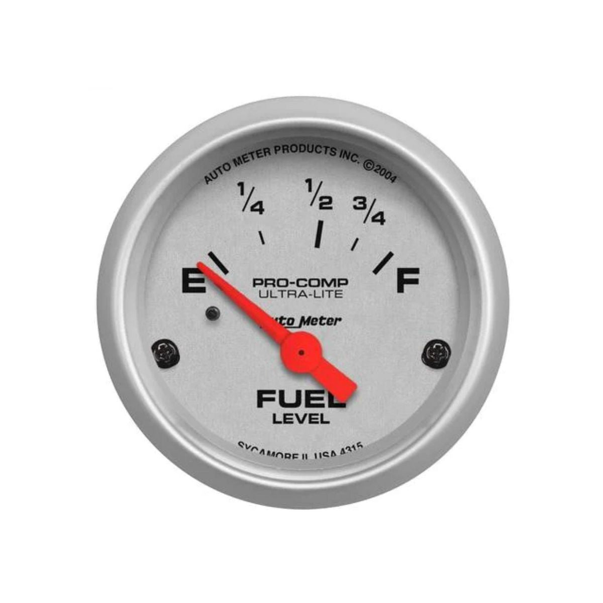 Autometer Ultra-Lite 2-1/16in Fuel Level Gauge 73-10 Ohm Short Sweep Electric AU4315