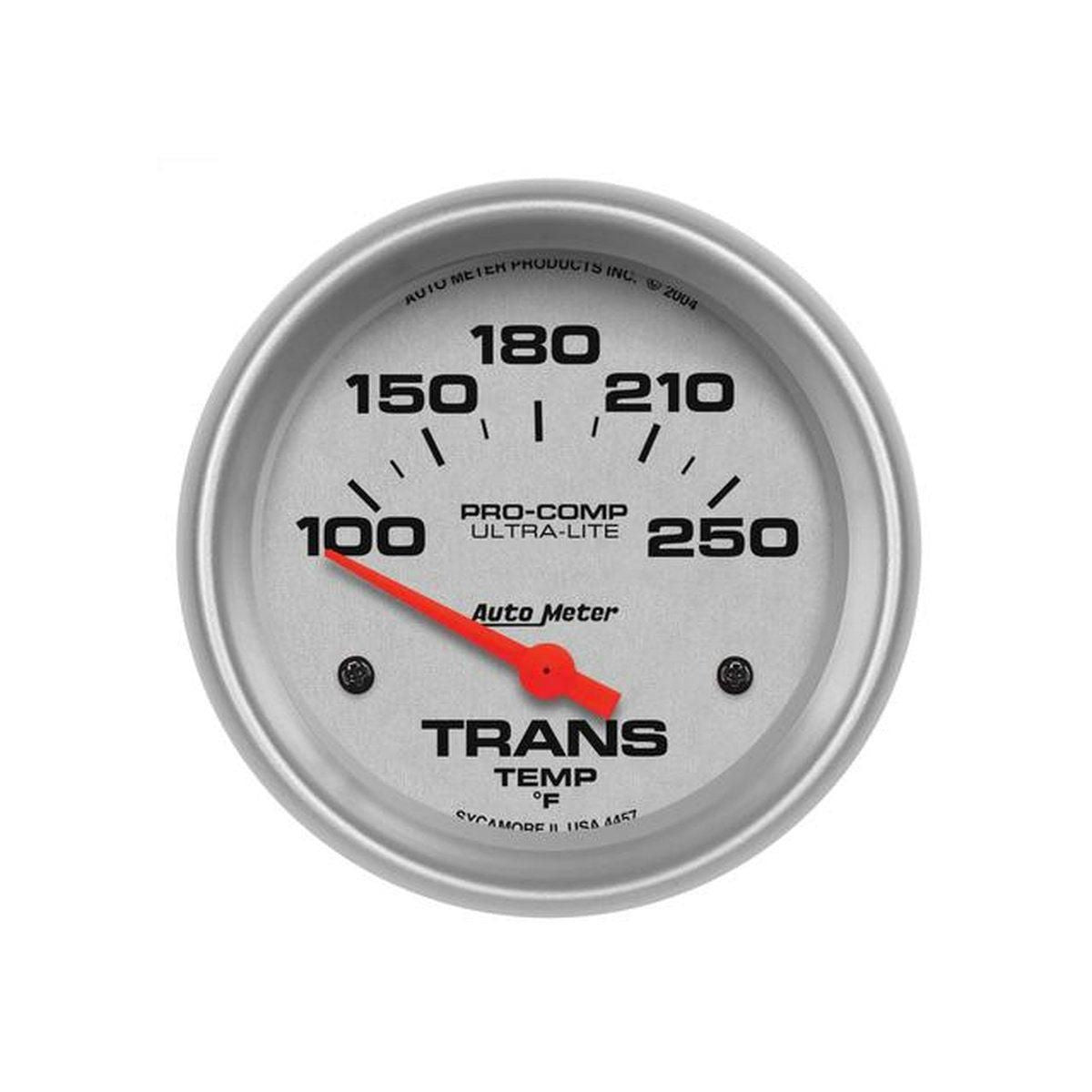 Autometer Ultra-Lite 2-5/8in Trans Temp Gauge 100-250F Short Sweep Electric AU4457