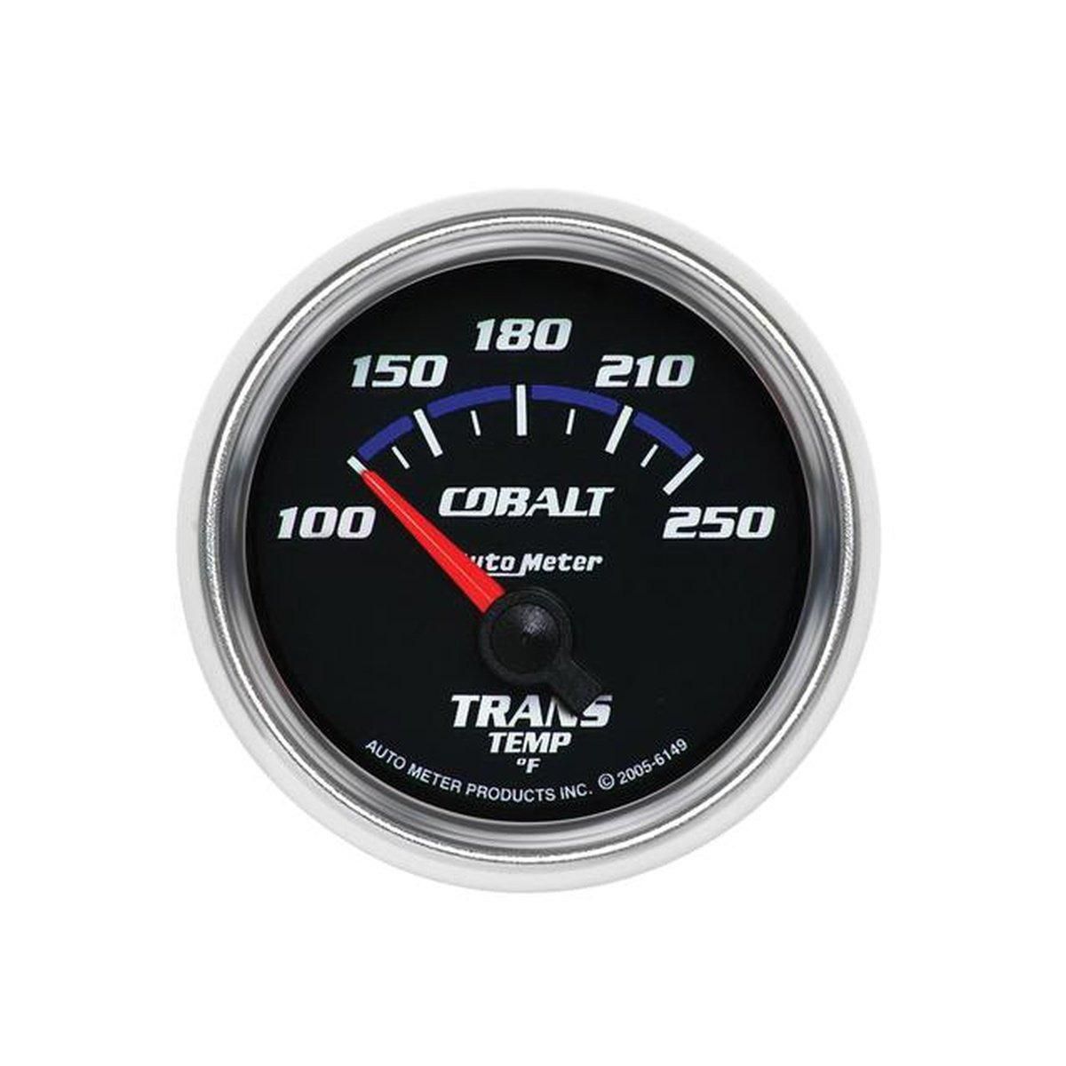 Autometer Cobalt 2-1/16in Trans Temp Gauge 100-250F Short Sweep Electric AU6149