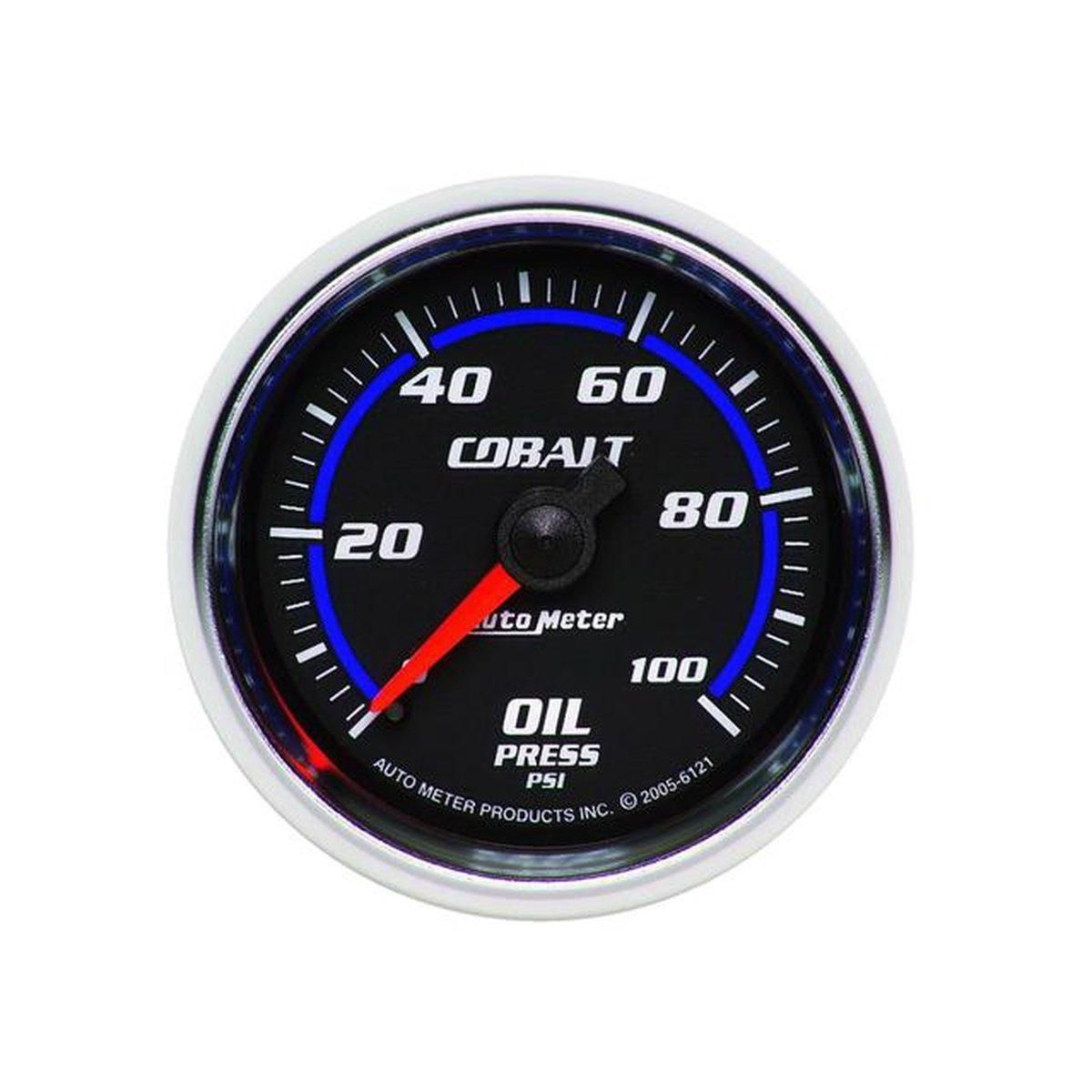 Autometer Cobalt 2-1/16in Oil Pressure Gauge 0-100 PSI Mechanical AU6121