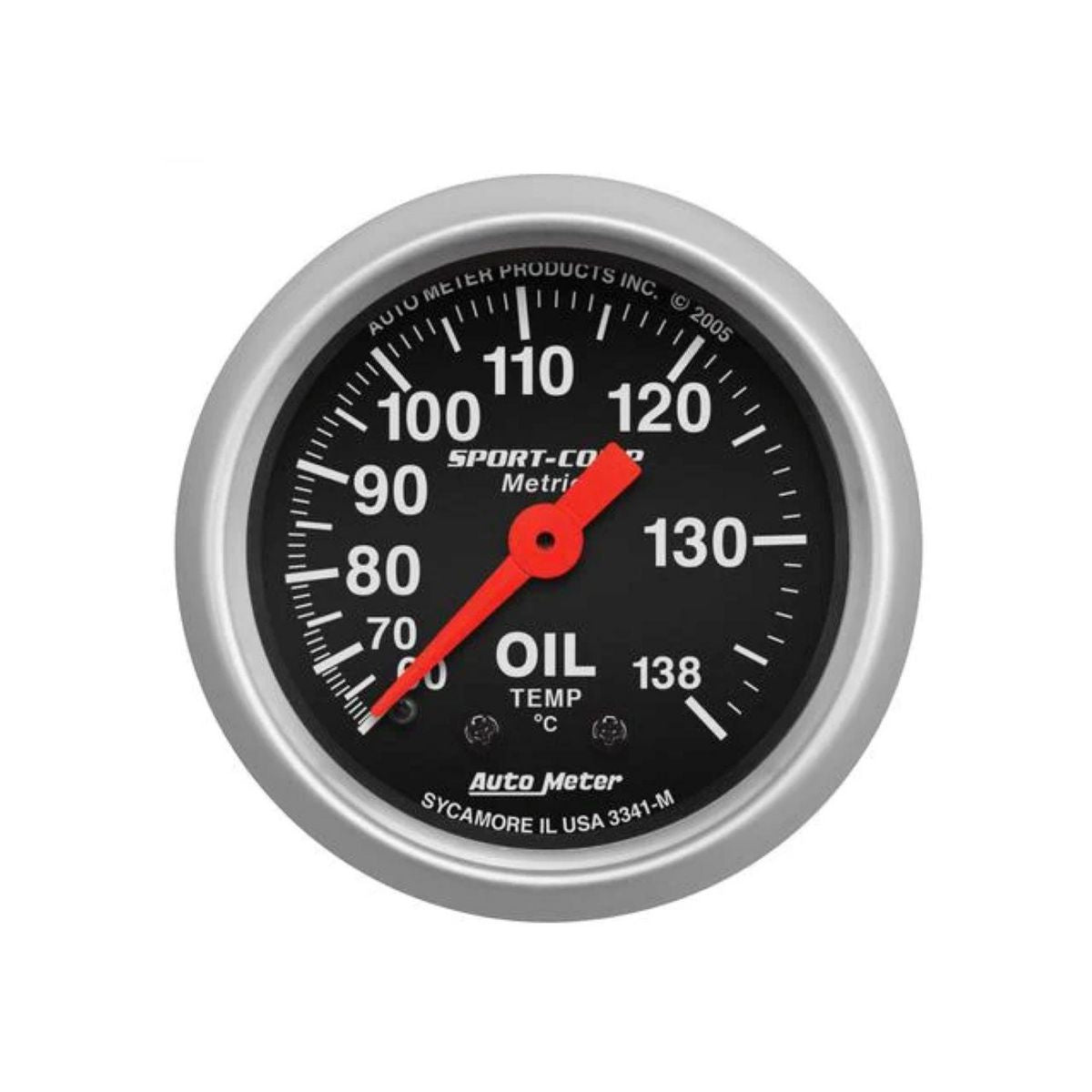Autometer Sport-Comp 2-1/16in Oil Temp Gauge 60-140C Mechanical AU3341-M
