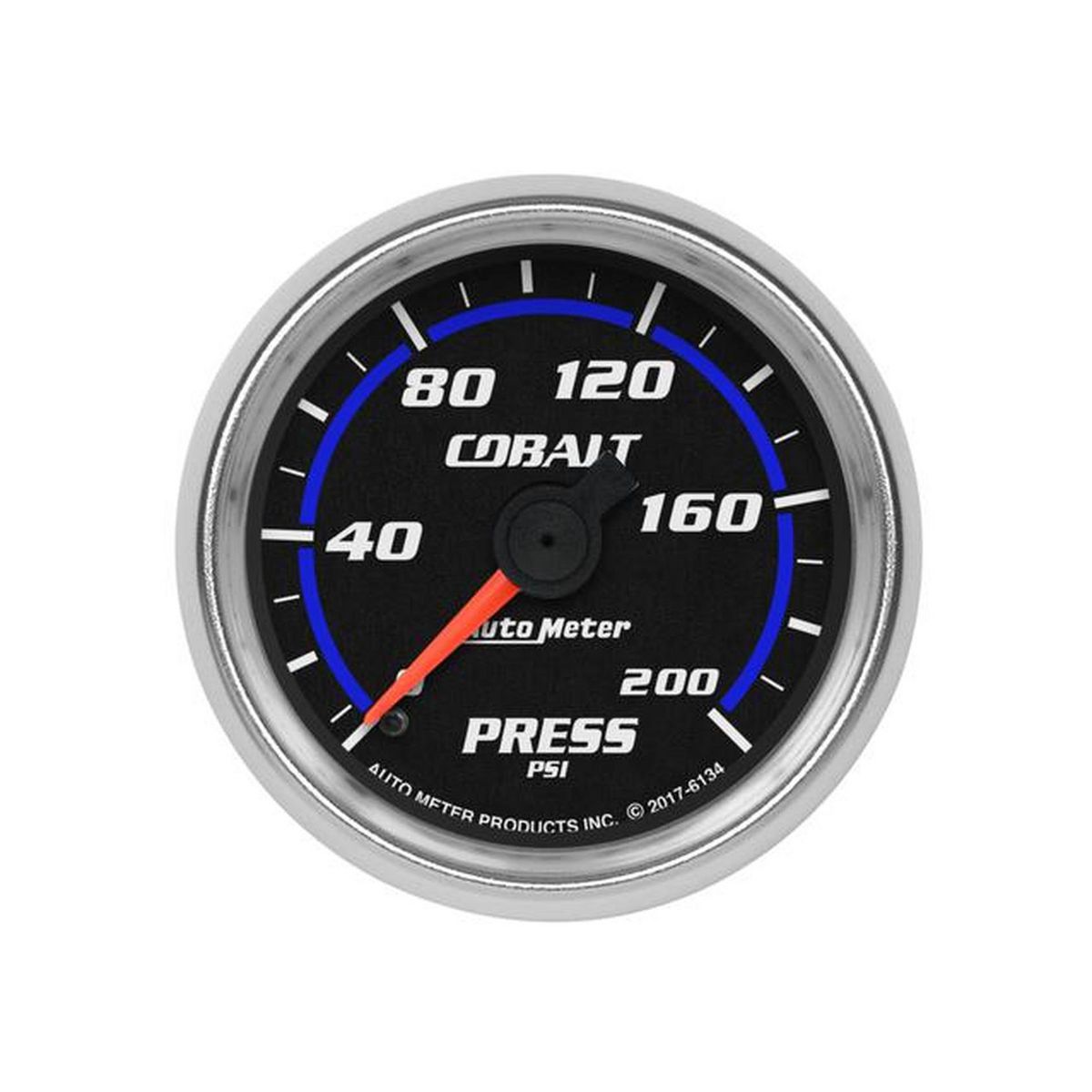 Autometer Cobalt 2-1/16in Pressure Gauge 200 PSI Mechanical AU6134