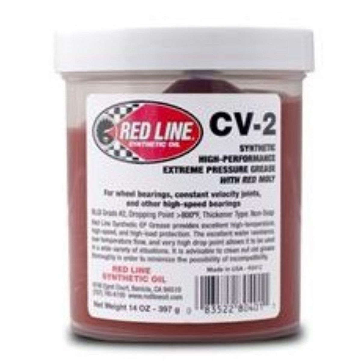 Red Line CV-2 Grease With Moly 397g Jar 80401