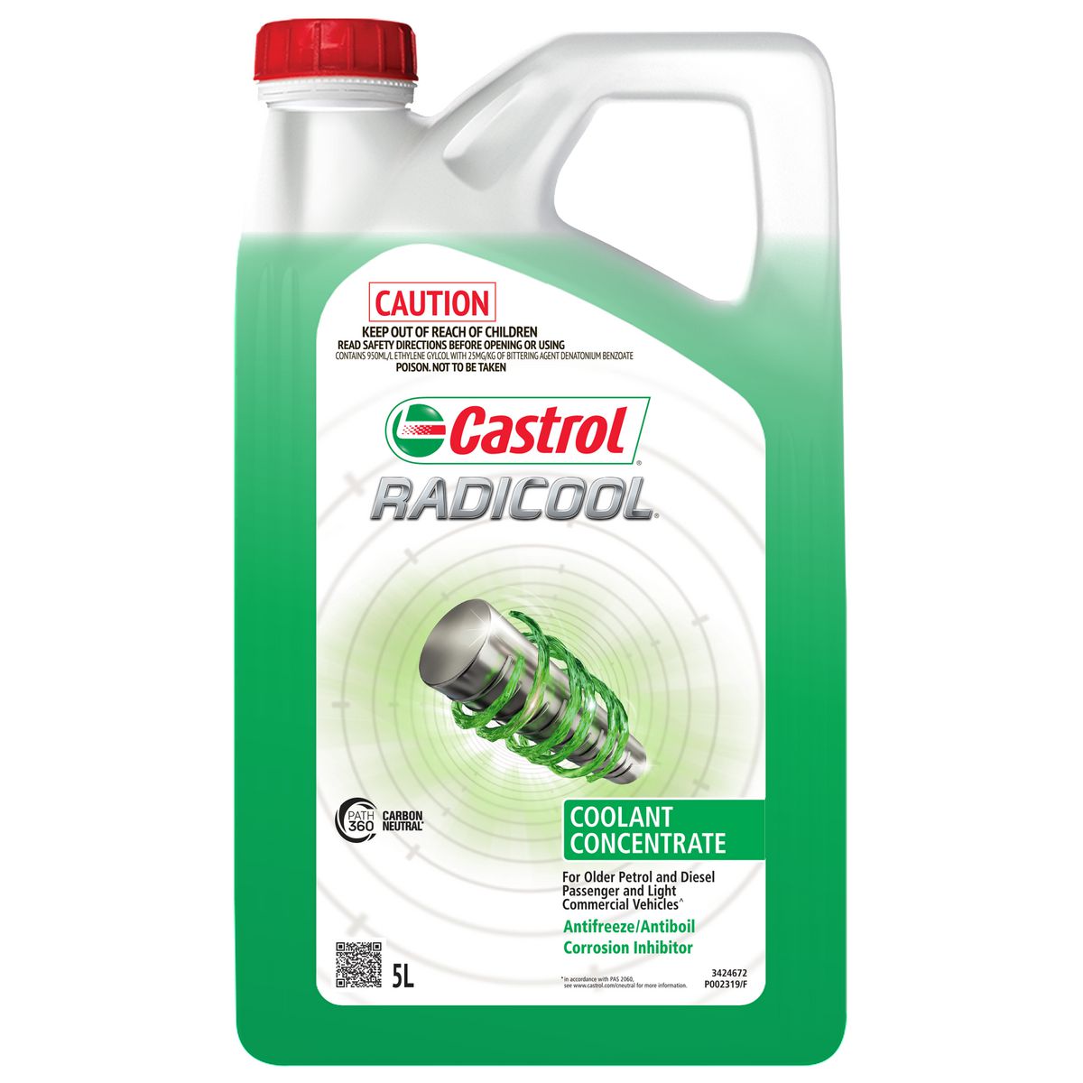 Castrol RADICOOL Green Concentrate Engine Coolant 5L 3424672