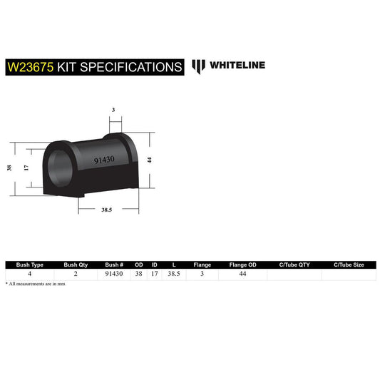 Whiteline W23675 Sway Bar Mount 17mm