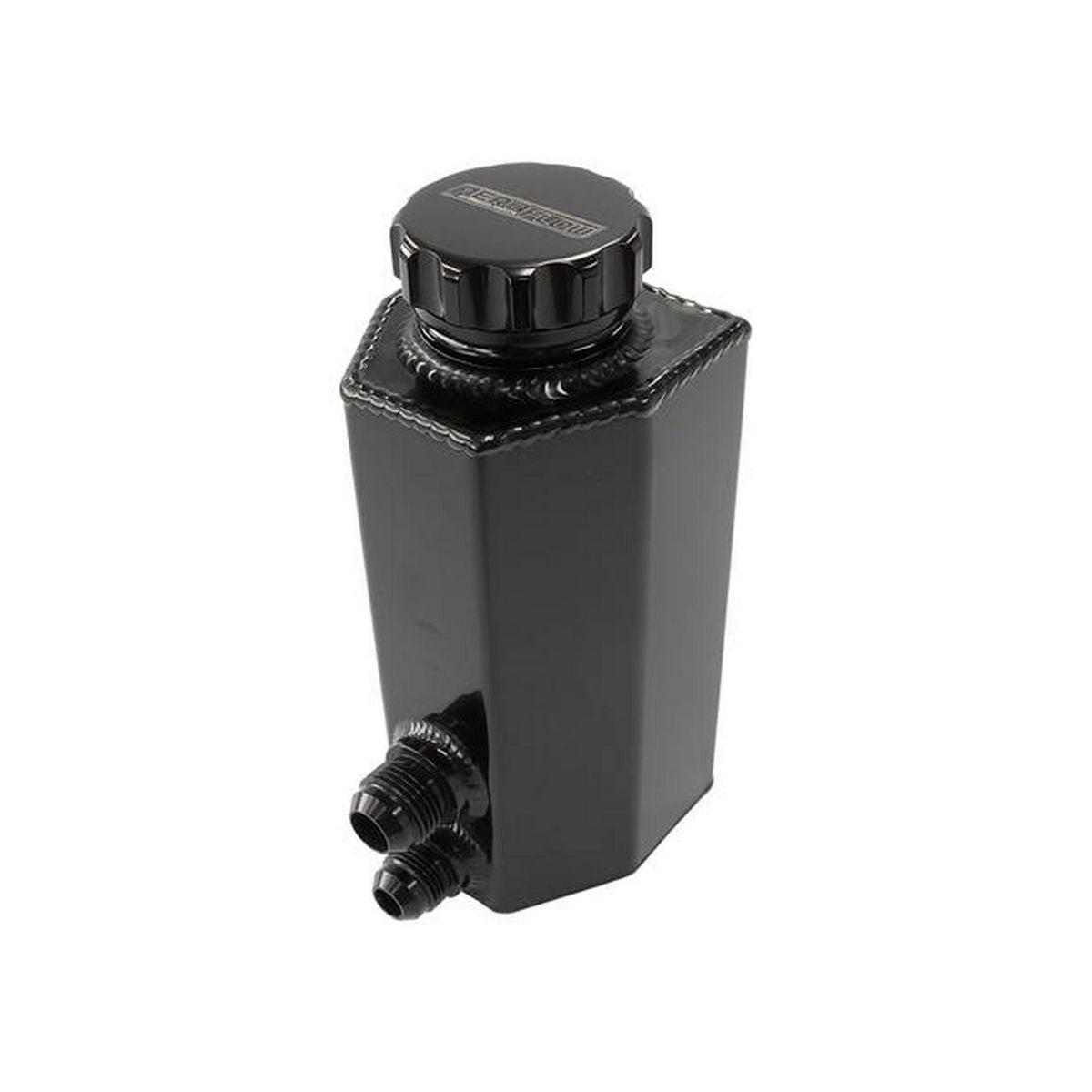 Aeroflow Universal Power Steer Tank With Baffle -8AN & -10AN Black