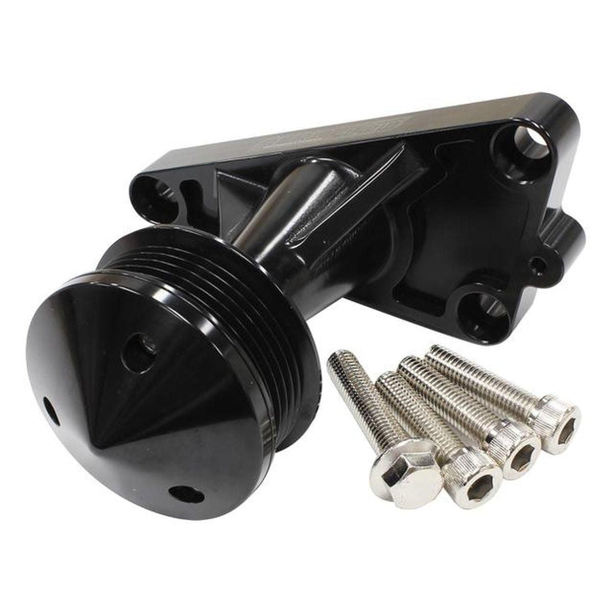 Aeroflow GM LS Power Steering Delete AF64-4367BLK