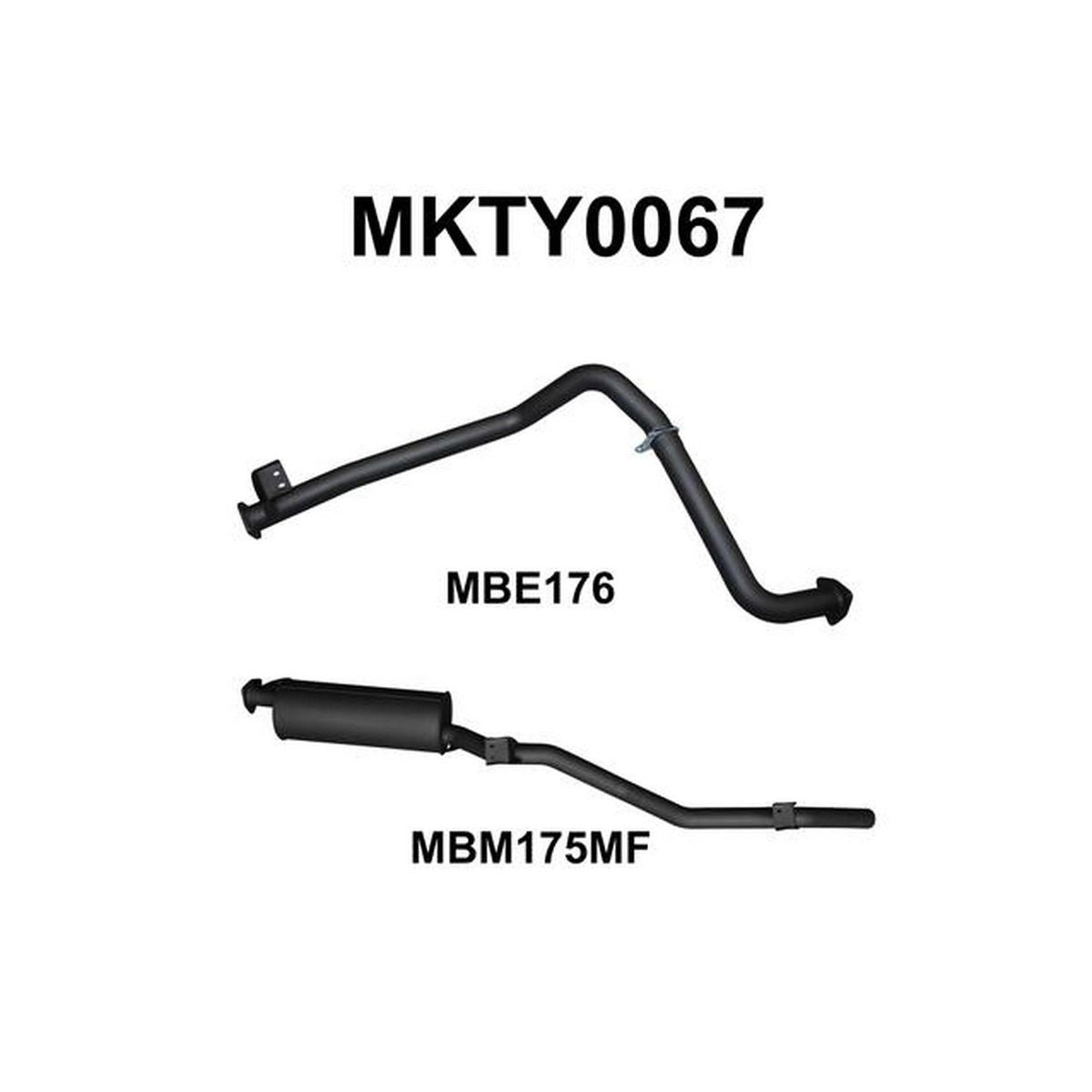 Manta 2.5" Exhaust Off Engine Pipe/Extractors Quiet Fits Landcruiser HZJ75, 78