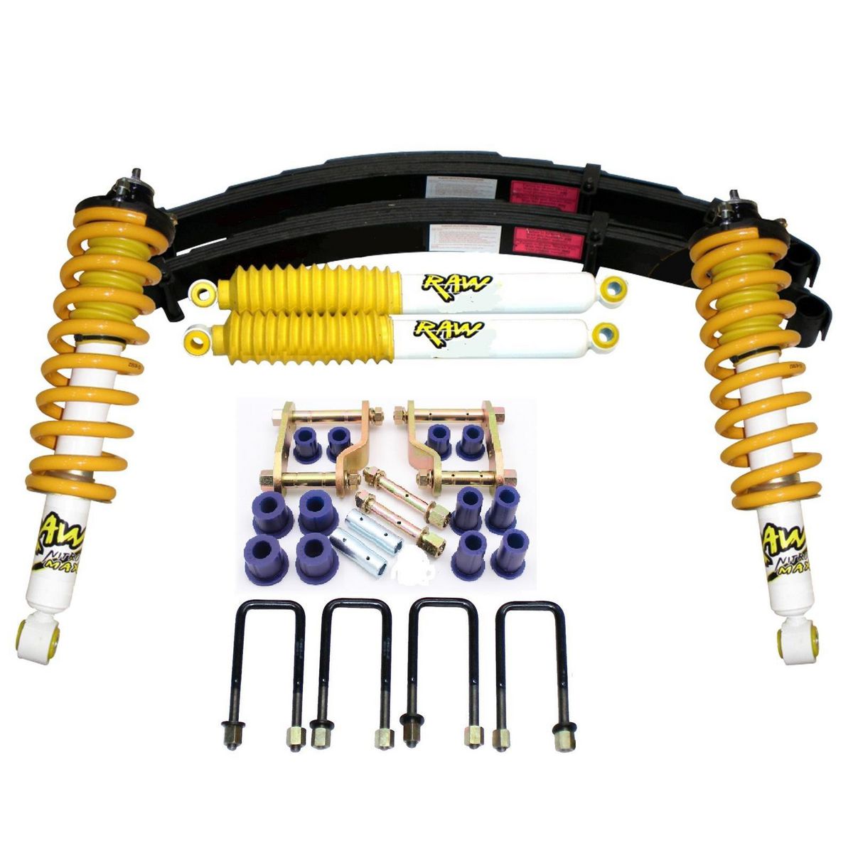 Raw 4x4 ReadyStrut 4WD Suspension Lift Kit fits Mitsubishi Navara D40 2005-On