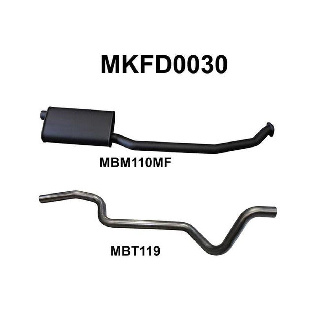 Manta 2.5" Cat Back Exhaust Fits Falcon XE Xf Xg 6 Cyl Ute