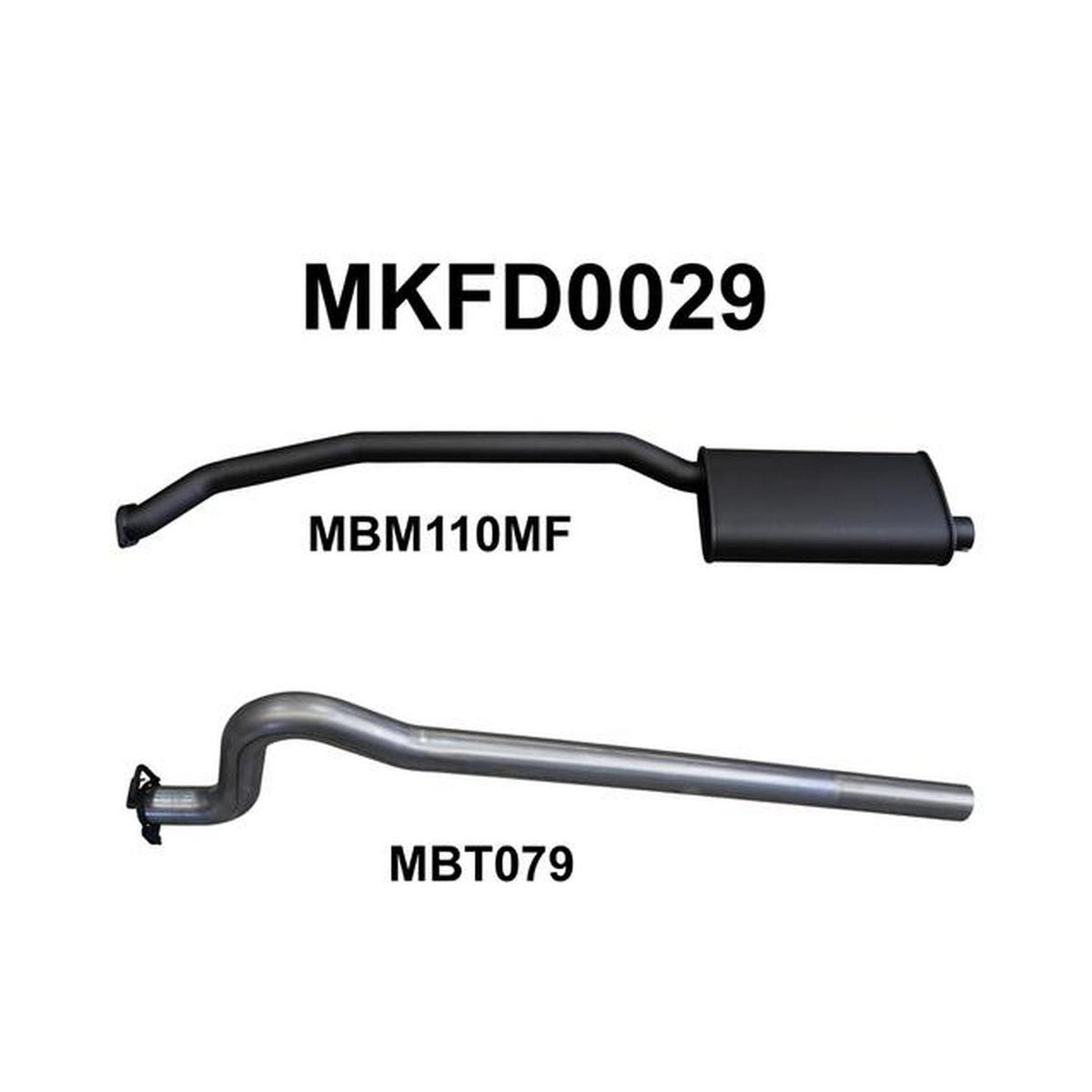 Manta 2.5" Cat Back Exhaust Fits Falcon XE 6 Cyl Sedan