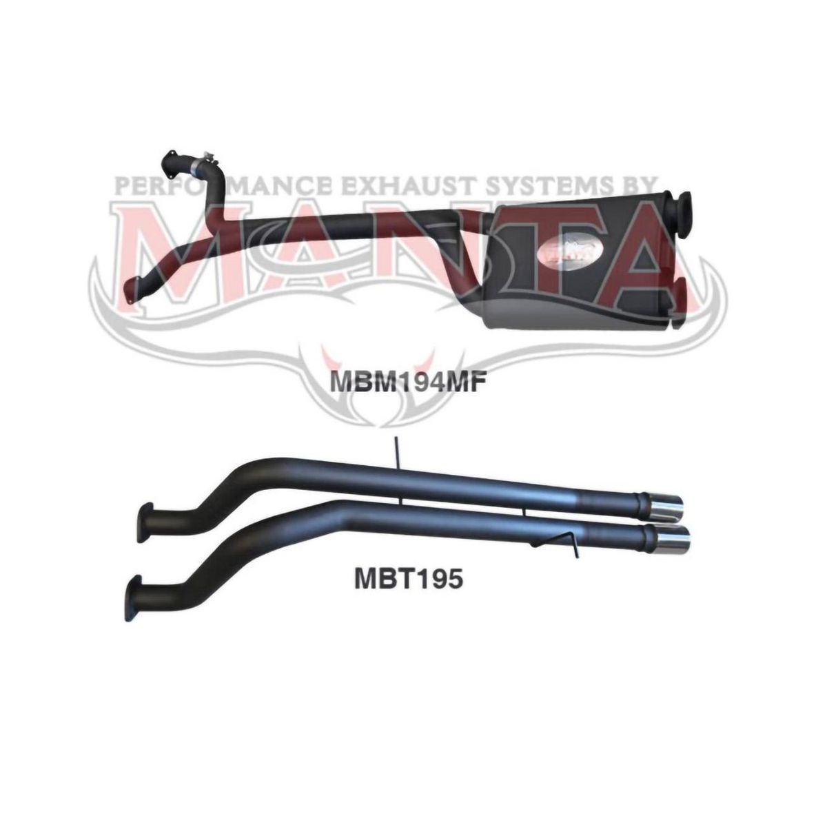 Manta 2.5" Dual Catback Exhaust Fits Falcon AU V8 Ute