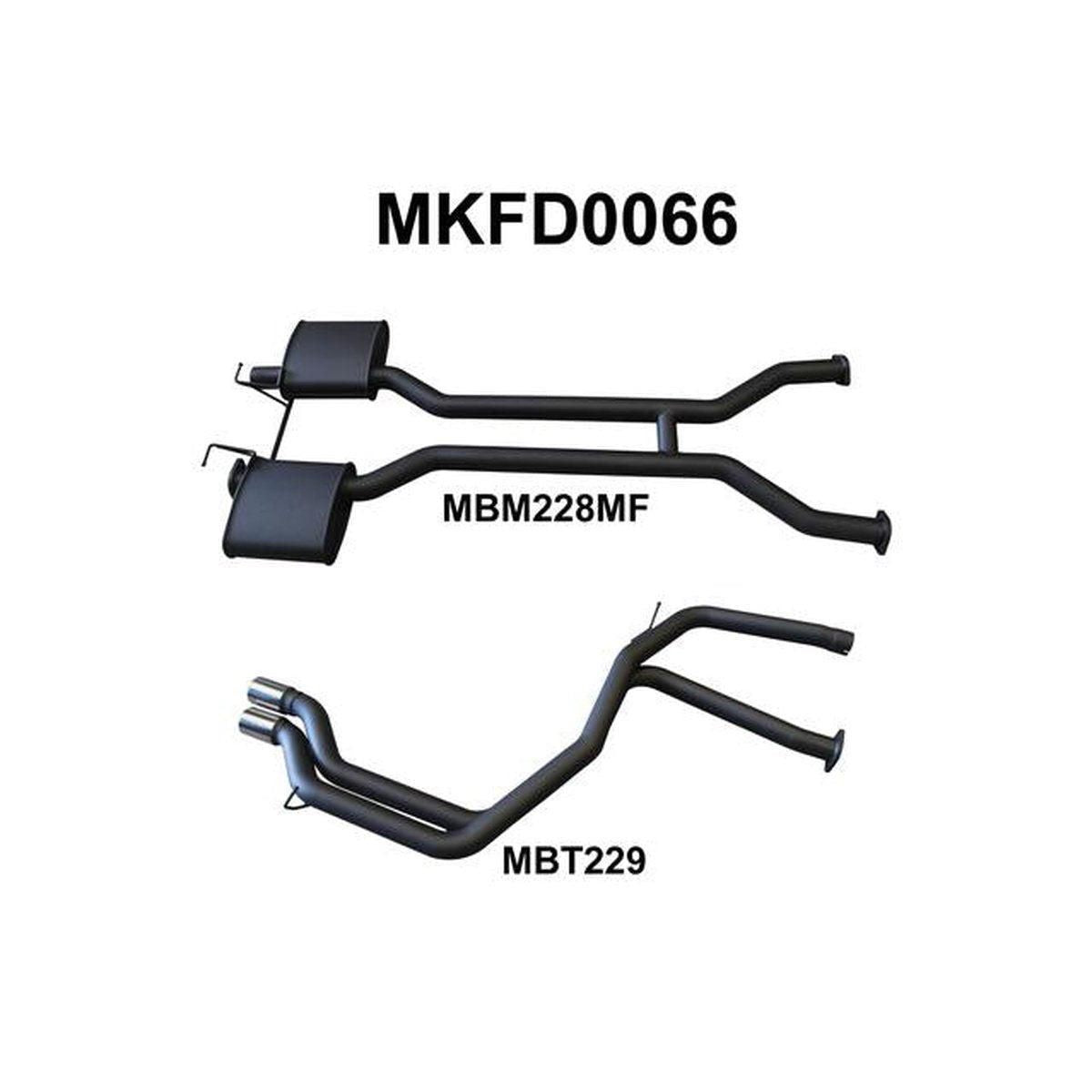 Manta 2.5" Catback Exhaust Fits Falcon AU V8 IRS Sdn