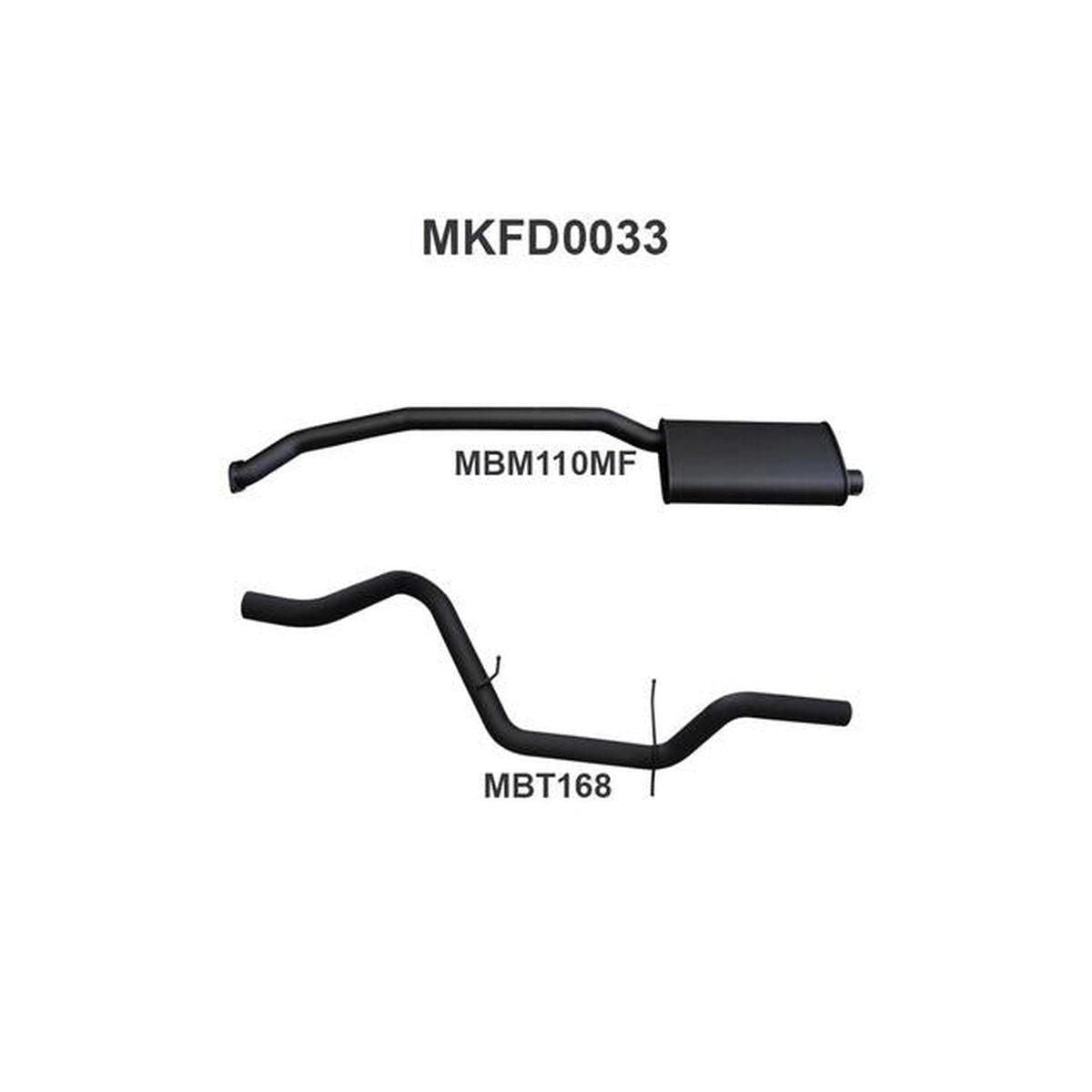 Manta 2.5" Cat Back Exhaust Fits Falcon XH 6 Cyl Ute