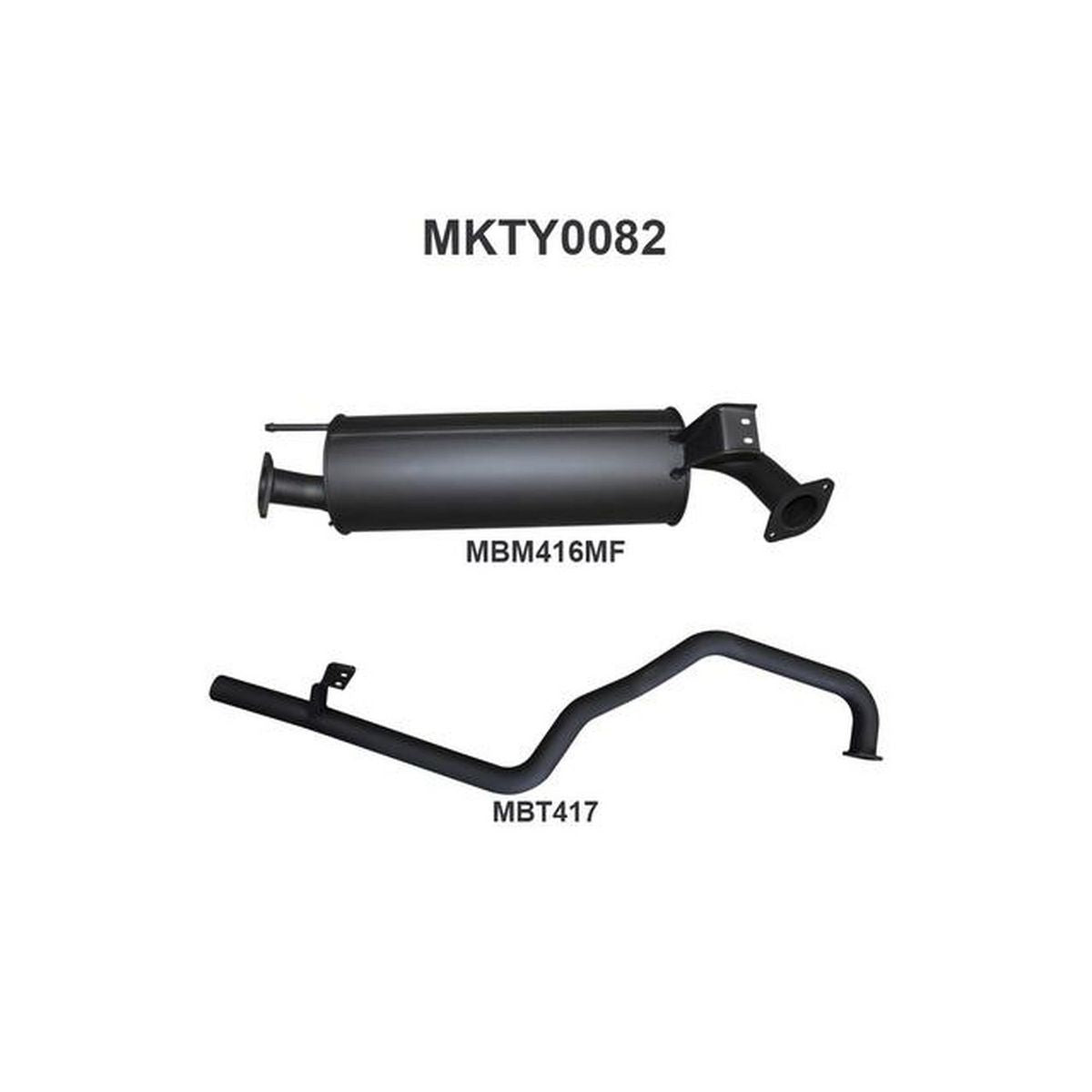 Manta 2.5" Exhaust Off Engine Pipe Quiet Fits HZJ105
