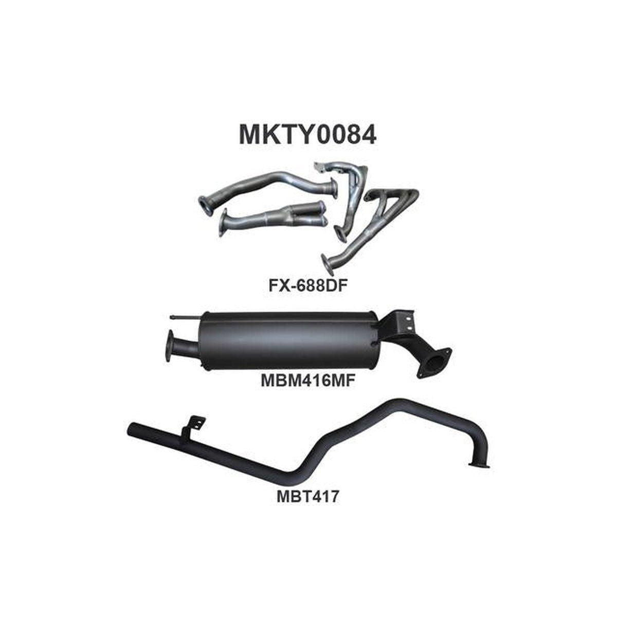 Manta 2.5" Exhaust With Extractor Fits FZJ105 4.5L