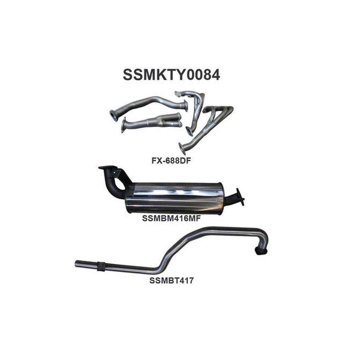 Manta 2.5" Exhaust With Extractor Fits FZJ105 4.5L