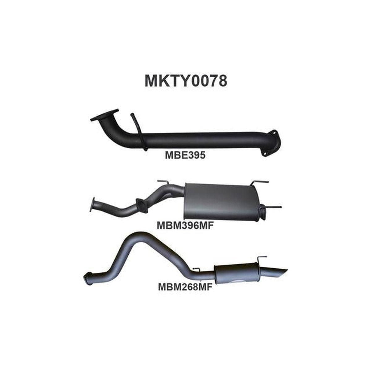 Manta 3" Cat Back Exhaust Fits UZJ100 4.7L