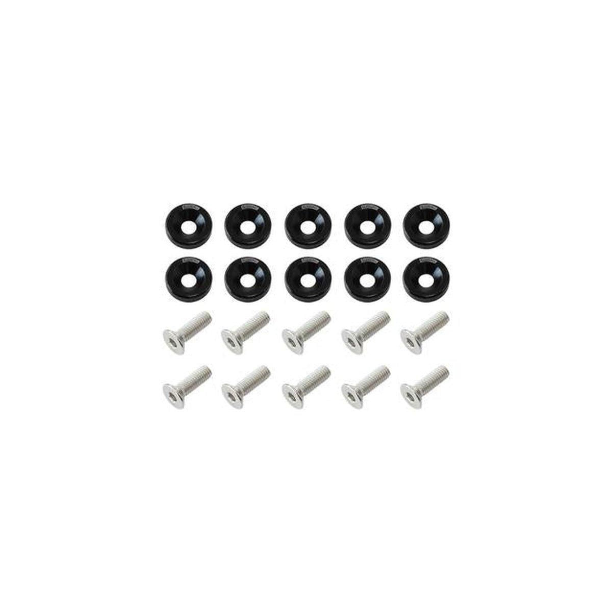 Aeroflow 5/16" Billet Dress-up / Fender Bolt Kit Black 10 Pack