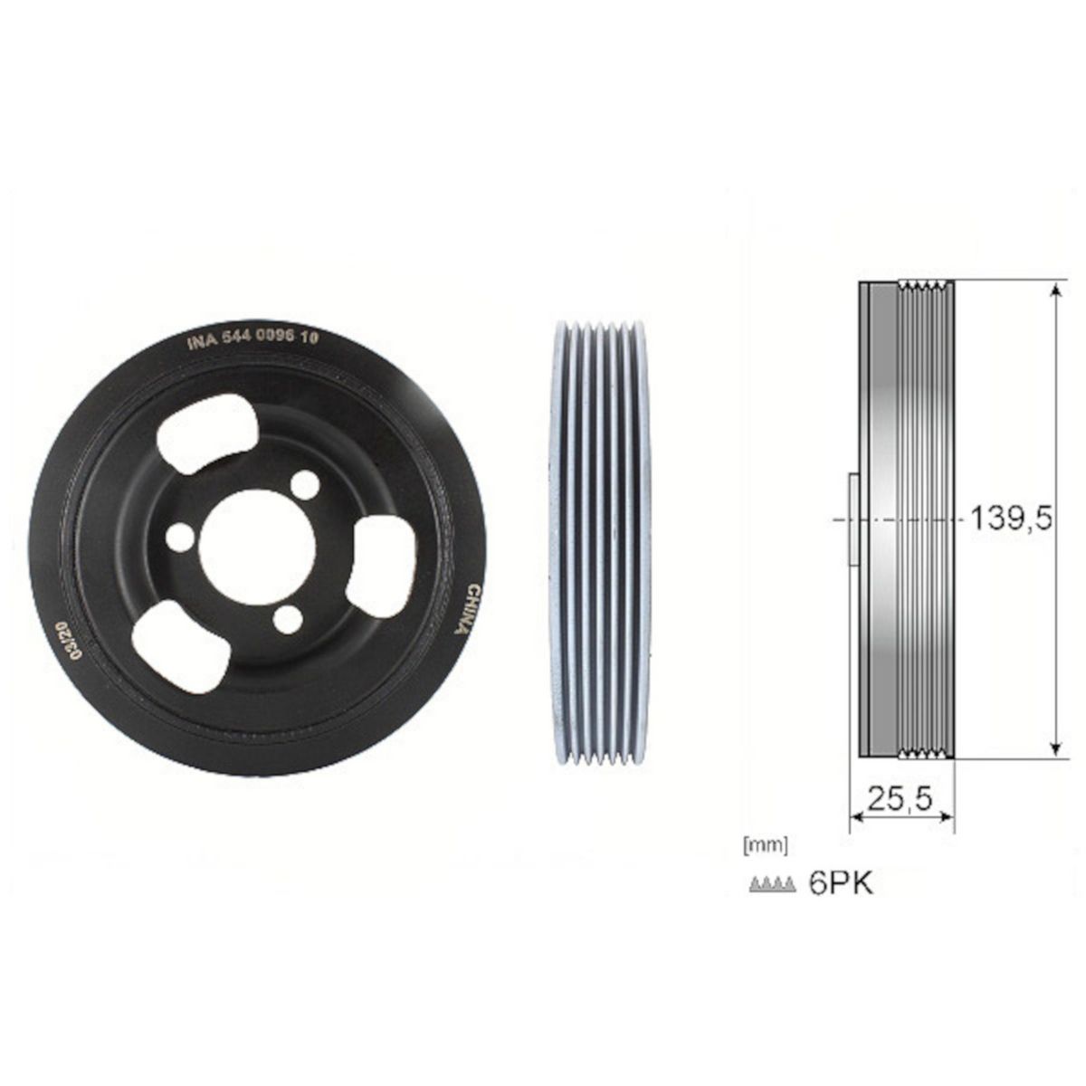 INA Crankshaft Pulley 544 0096 10