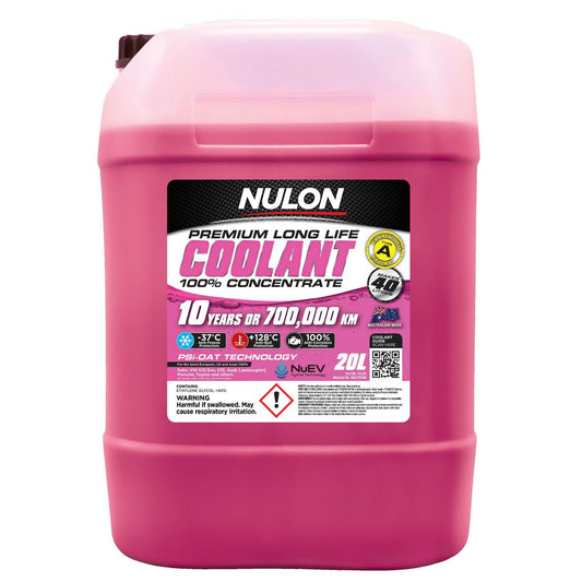 Nulon Pink Premium Long Life Coolant 100% Concentrate 20L PLL20