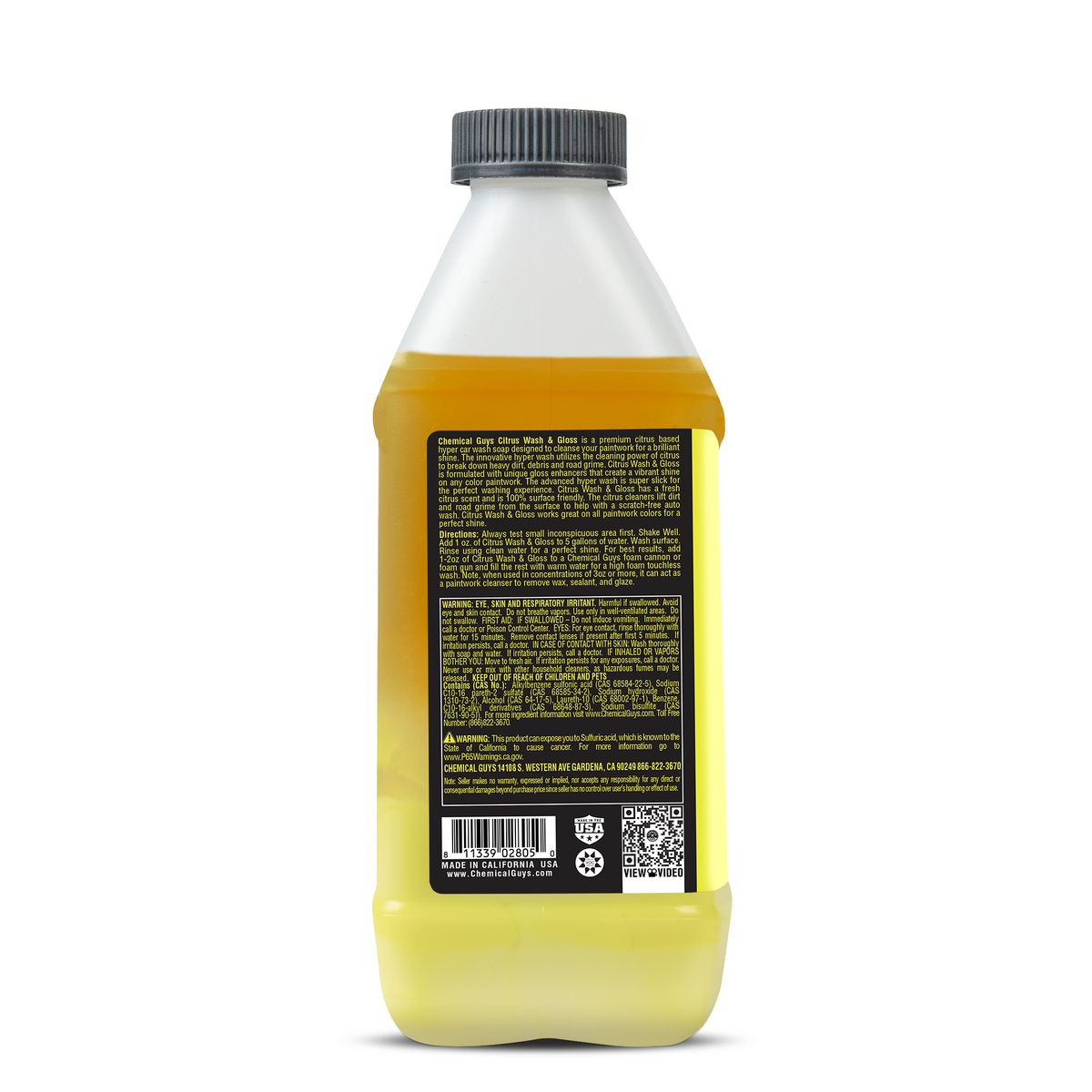 Chemical Guys Citrus Wash And Gloss Concentrated Car Wash CWS_301_64
