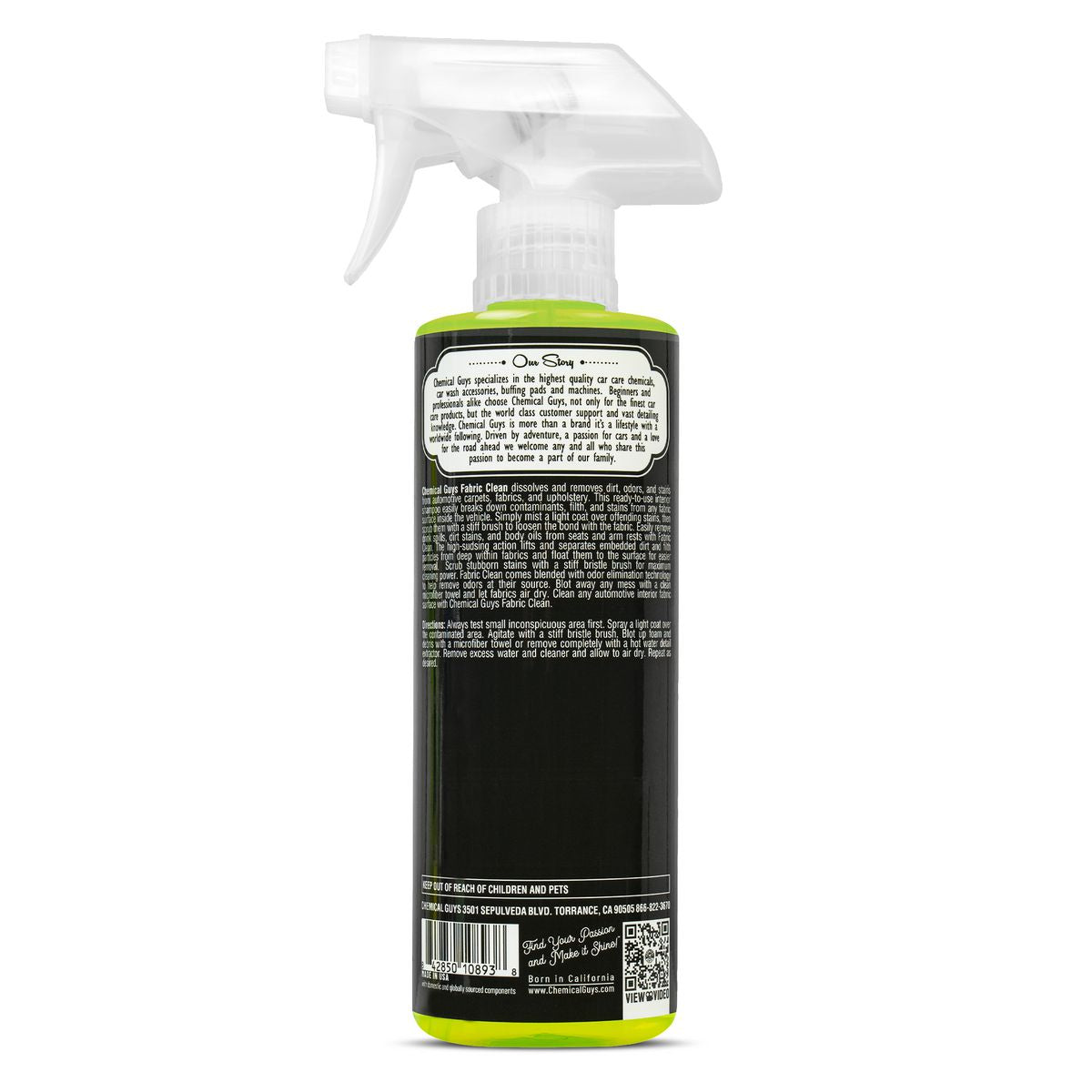 Chemical Guys Ready to Use Foaming Citrus Fabric Clean Shampoo 473ml CWS21916