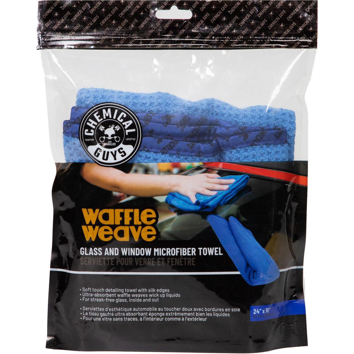 Chemical Guys Waffle Weave Glass and Window Microfibre Towel MIC708