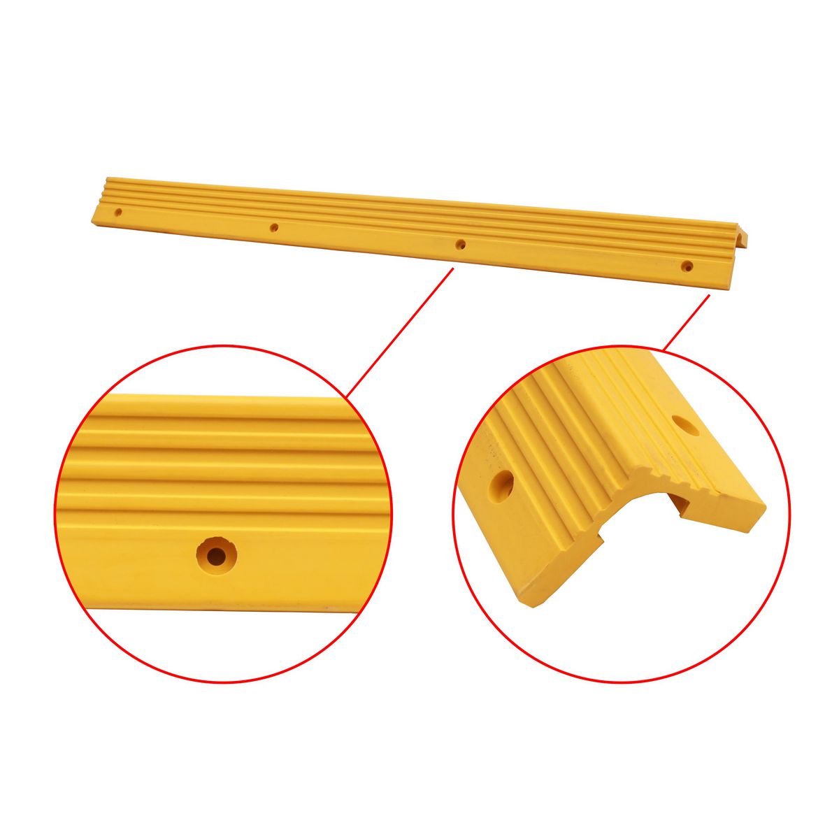 Proflex Industrial Rubber Pillar Safety Pad Yellow 1 Meter Long 92206