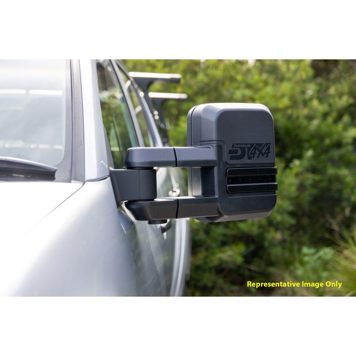 Drivetech 4X4 Electric Towing Mirrors - Chrome, Pair DT-TM2011EBS