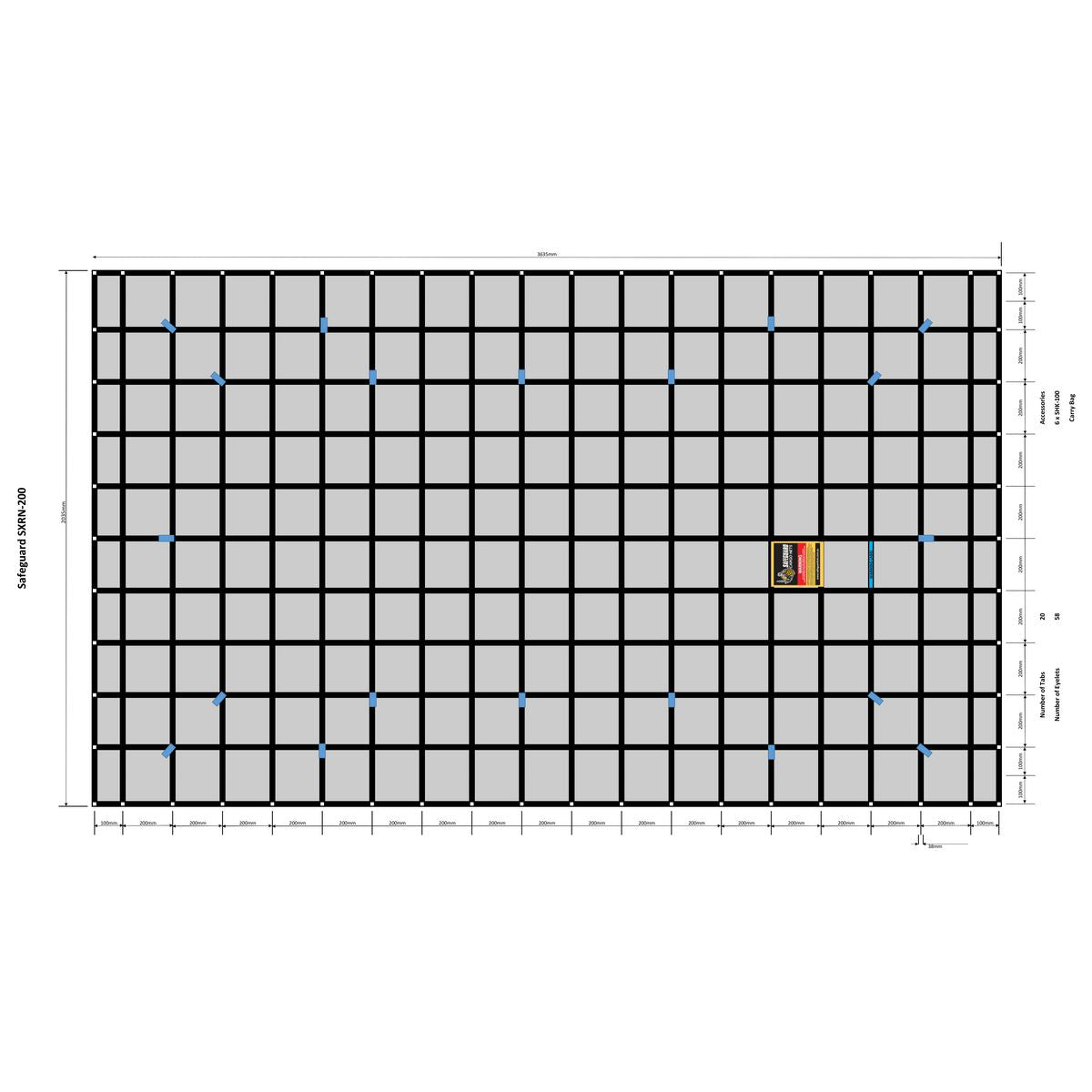 Safeguard Restraint Net - Xlarge 3.6 X 2.0M SXRN-200
