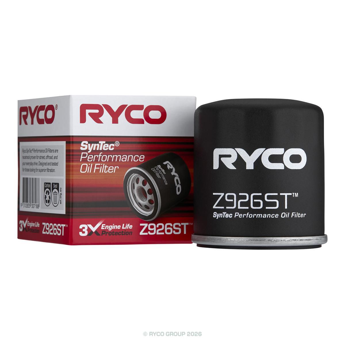 Ryco Syntec Oil Filter Spin On Z926ST