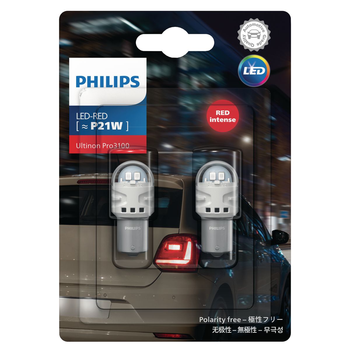Philips Ultinon Pro 3100 Led Red Bay15S P21W Pair 11498RU31B2