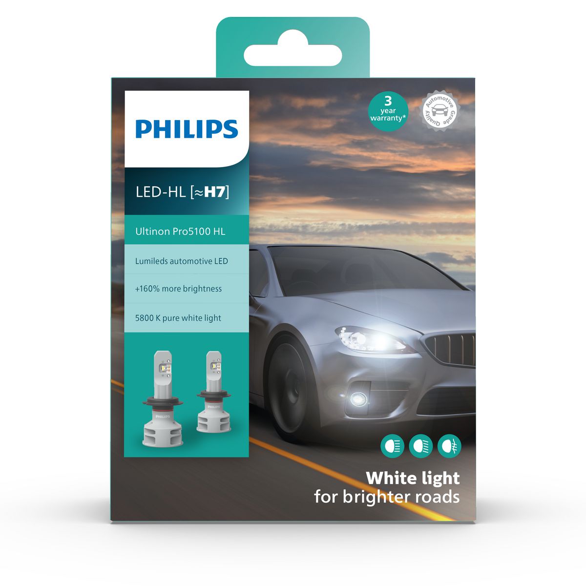 Philips Ultinon Pro 5100 H7 Led Globes 12/24V Pair 11972U51X2