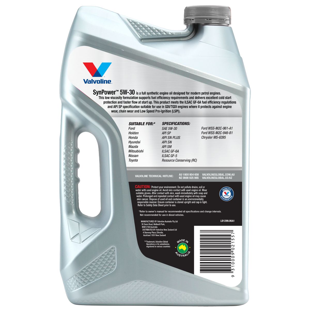 Valvoline Synpower 5W-30 6L 1299.06