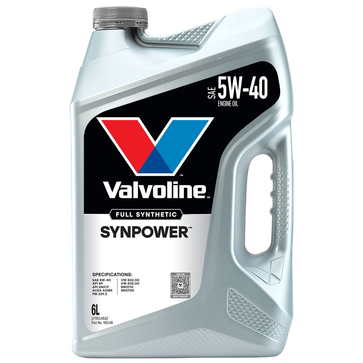 Valvoline Synpower 5W-40 6L 1155.06