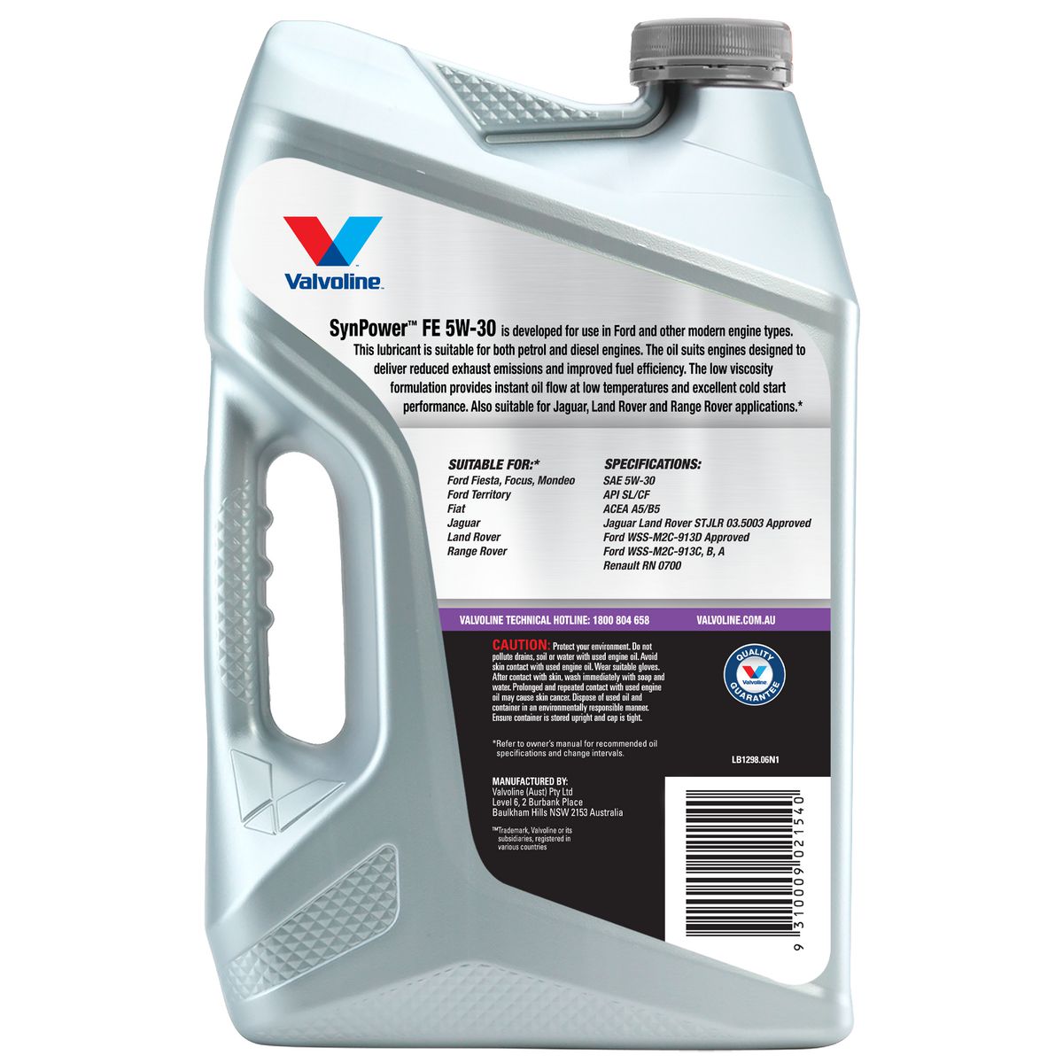 Valvoline Synpower FE 5W-30 6L 1298.06