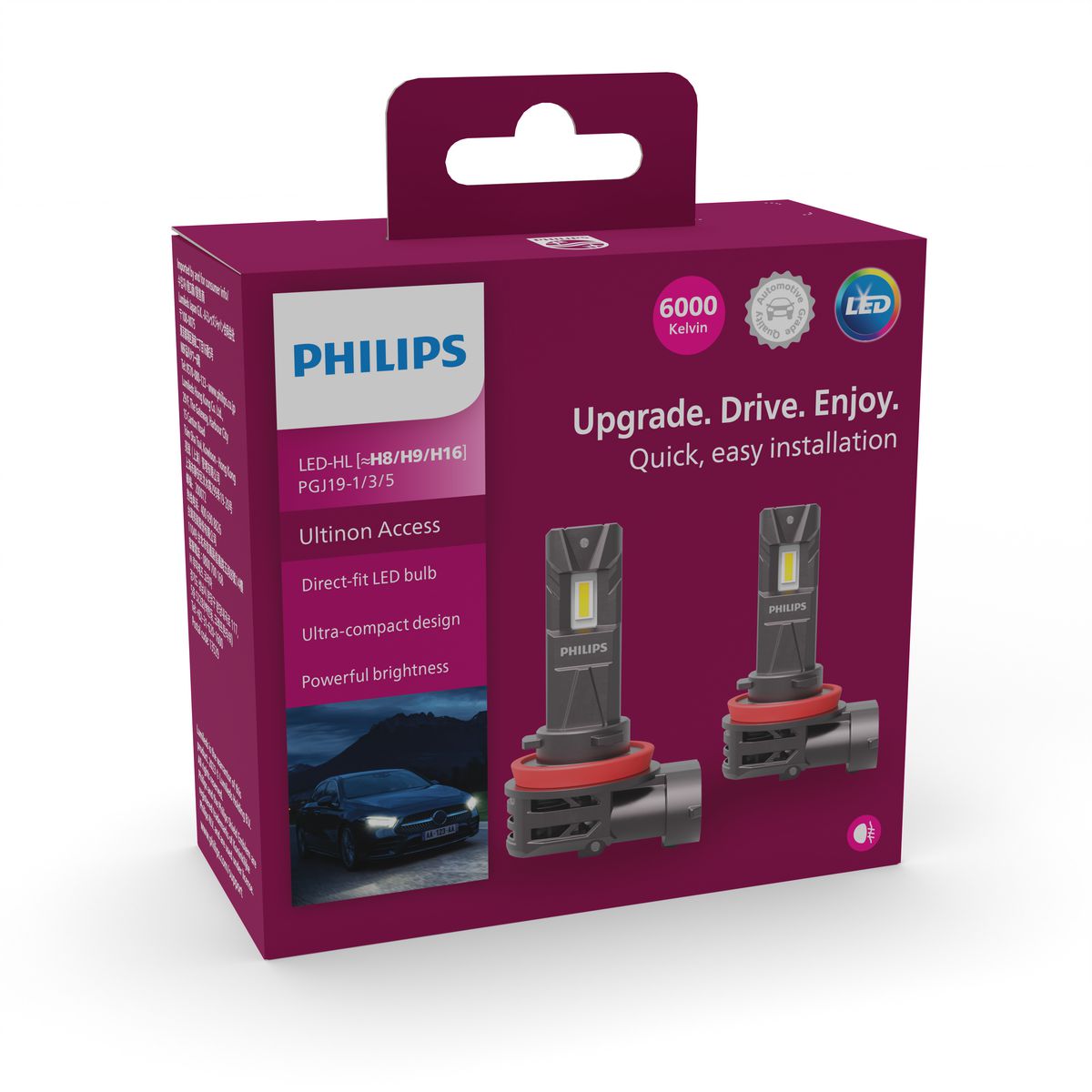 Philips Ultinon Access2500 Led Fog Headlight Globe 12V Pair 11366U2500X2